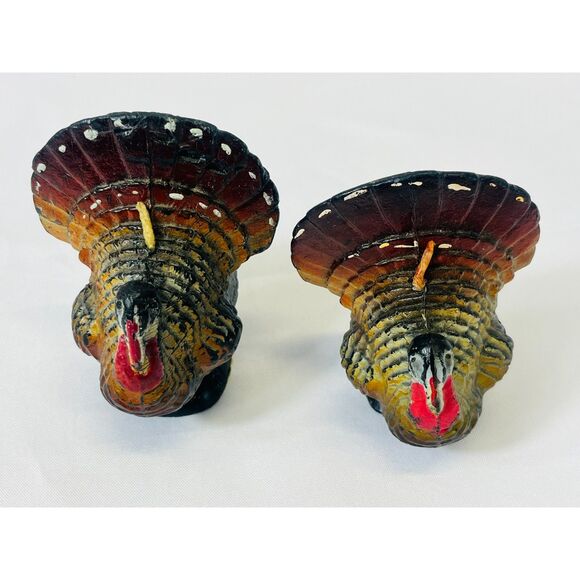 Vintage Gurley Thanksgiving Turkey Candles Two Unburned - Picture 1 of 7